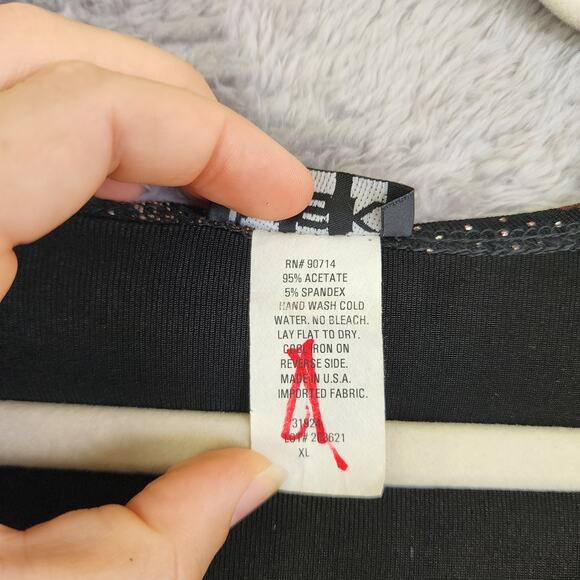 MSK Womens Vintage Cardigan Size XL Beaded Fringe Hem Floral Dark Whimsical Goth - Picture 4 of 12